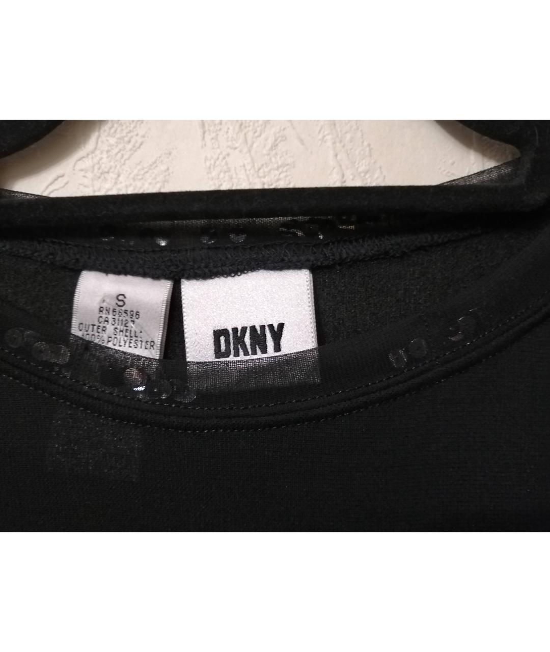 DKNY Черное полиэстеровое платье, фото 4