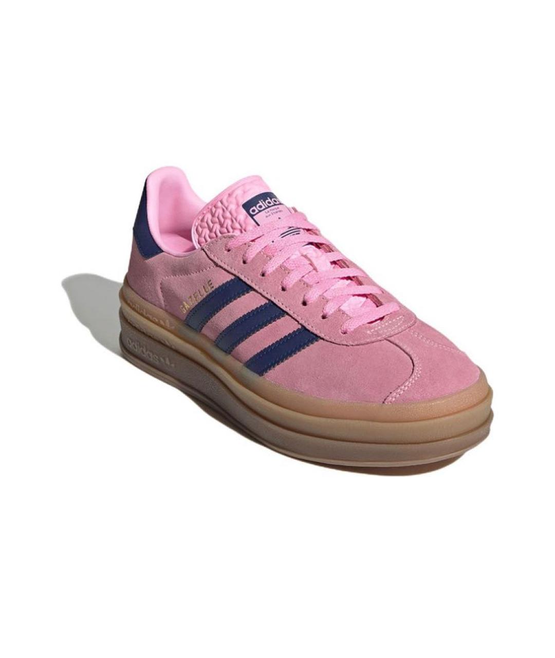ADIDAS Розовые замшевые кроссовки, фото 2