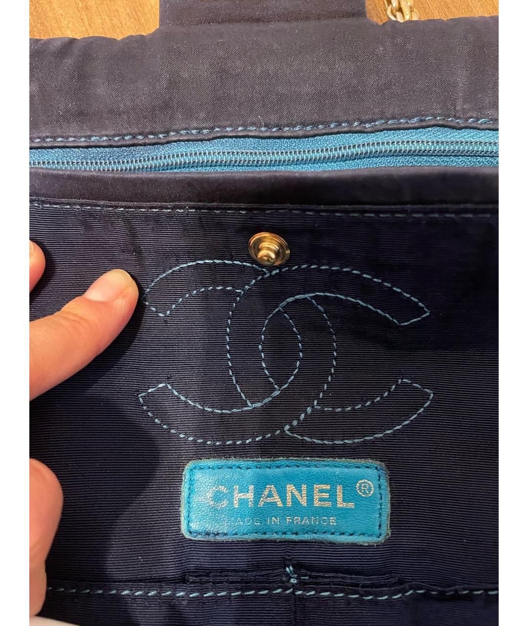 CHANEL PRE-OWNED Синяя сумка через плечо, фото 8