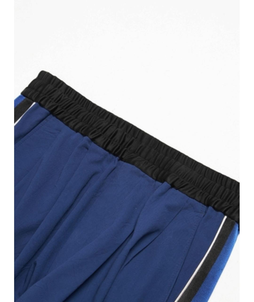 HAIDER ACKERMANN Синие хлопковые повседневные брюки, фото 3