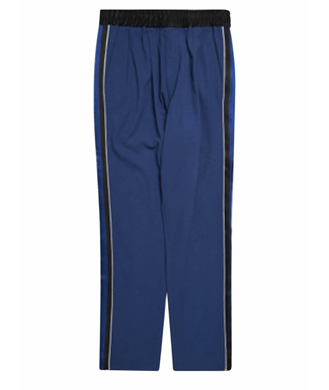 HAIDER ACKERMANN Синие хлопковые повседневные брюки, фото 1
