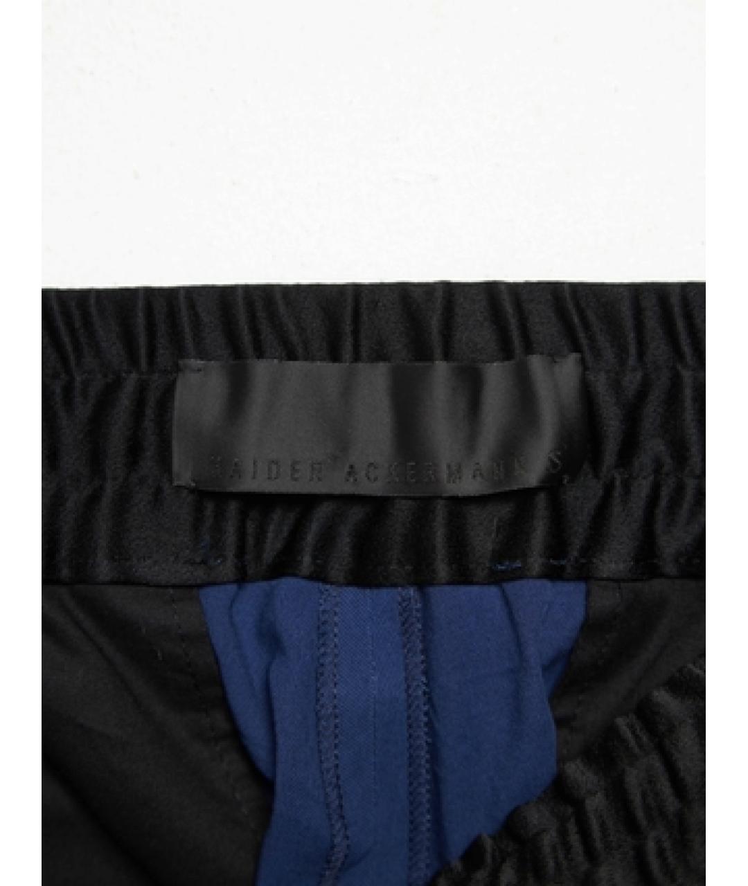 HAIDER ACKERMANN Синие хлопковые повседневные брюки, фото 4
