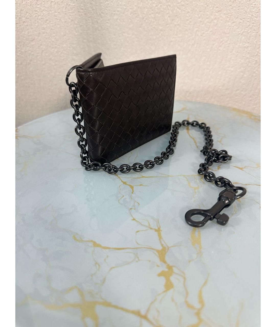 BOTTEGA VENETA Коричневый кожаный кошелек, фото 2