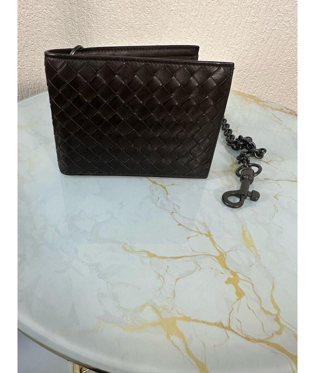 BOTTEGA VENETA Коричневый кожаный кошелек, фото 6