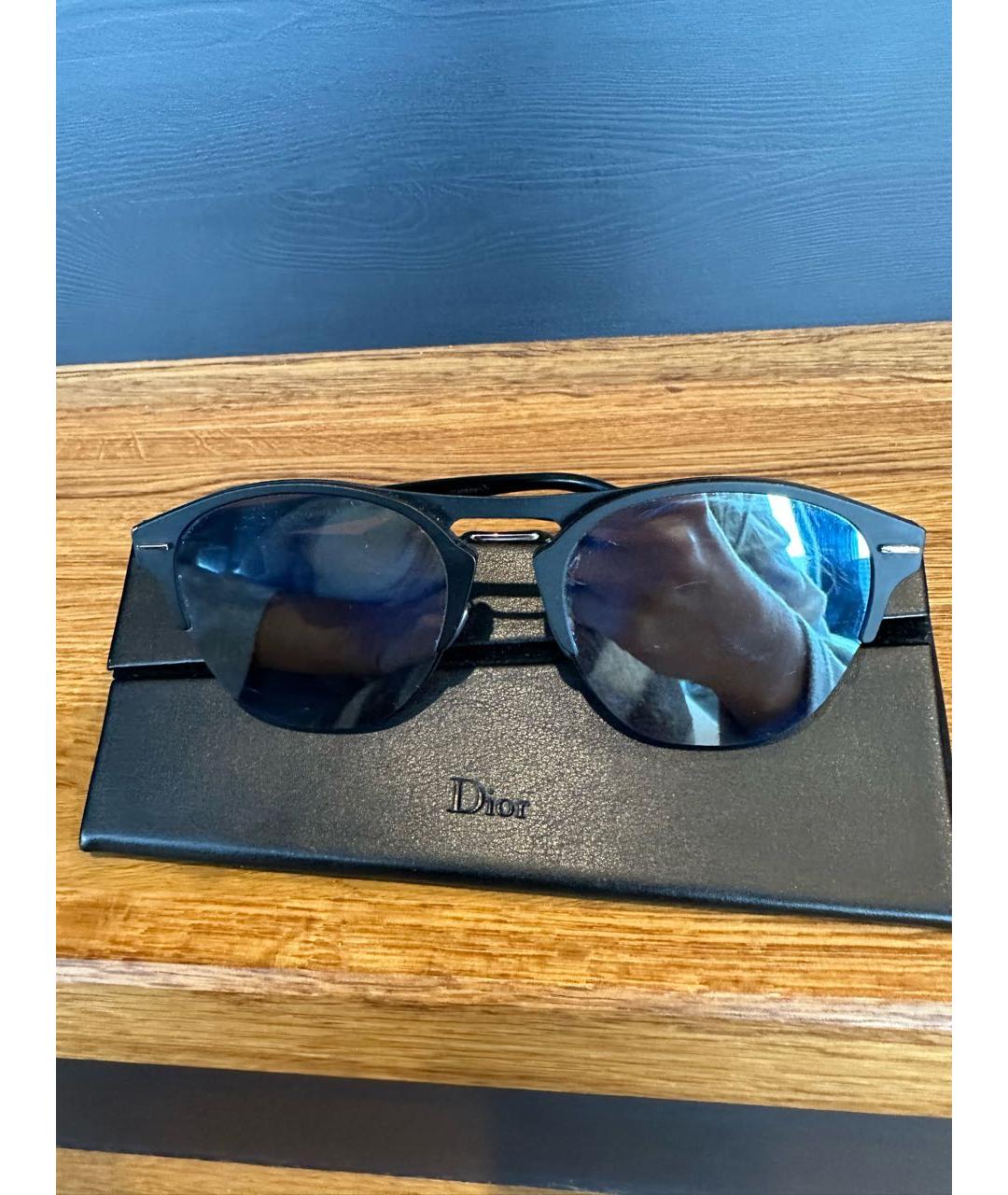 CHRISTIAN DIOR PRE-OWNED Черные металлические солнцезащитные очки, фото 3