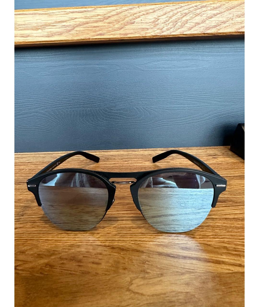 CHRISTIAN DIOR PRE-OWNED Черные металлические солнцезащитные очки, фото 4