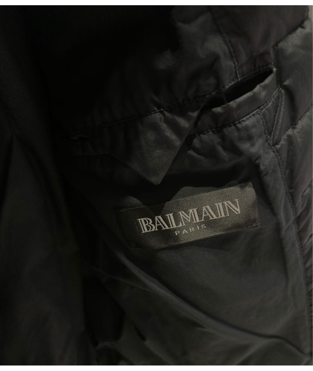 BALMAIN Темно-синий хлопковый пуховик, фото 5