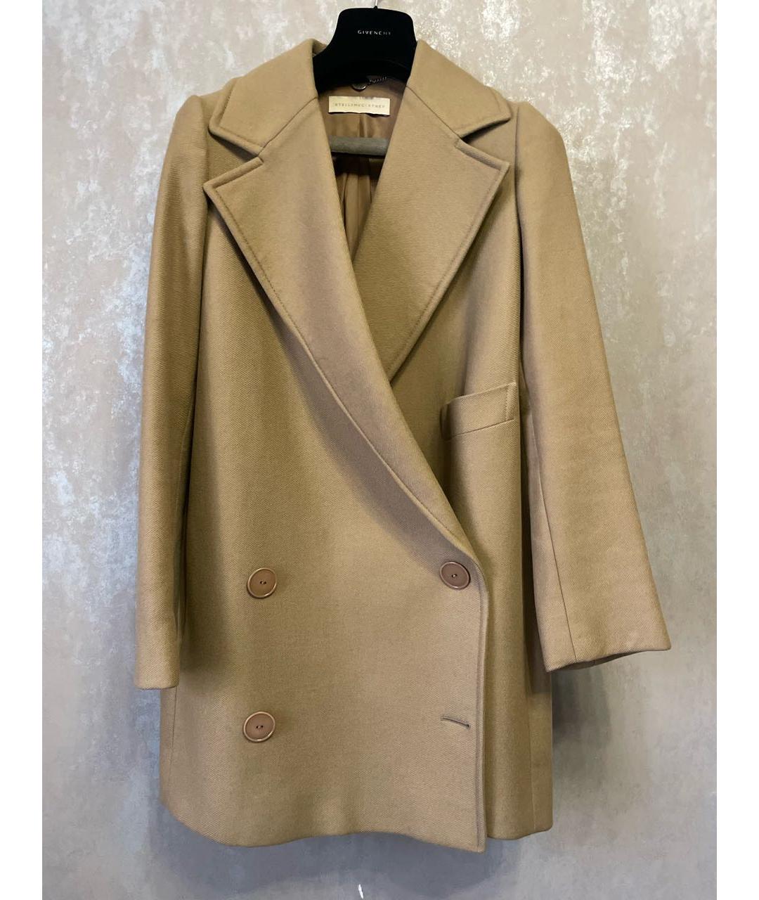 STELLA MCCARTNEY Коричневое шерстяное пальто, фото 3