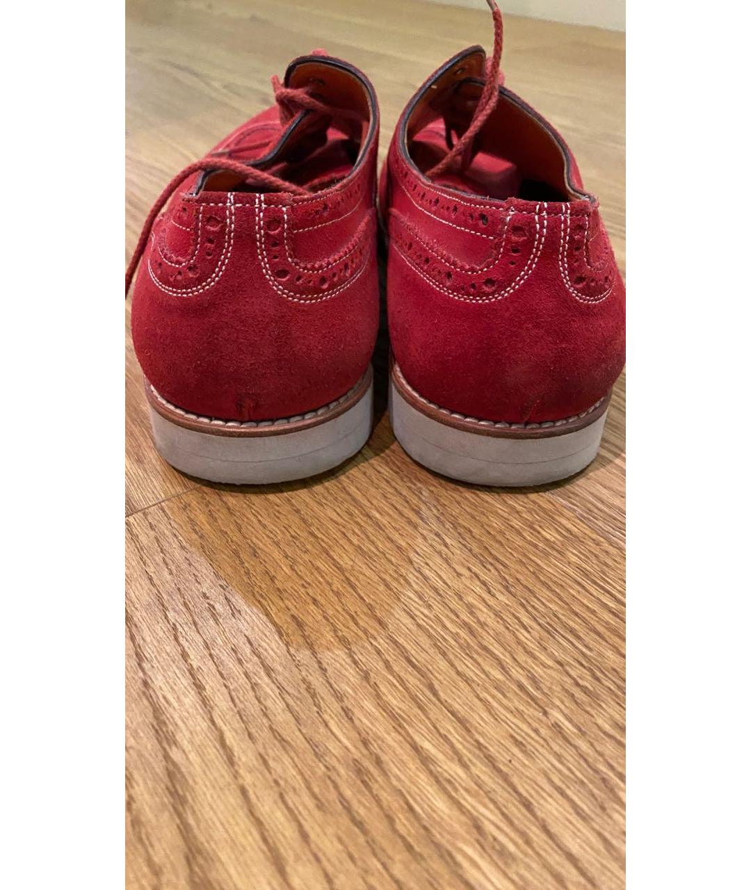 SANTONI Красные замшевые туфли, фото 3