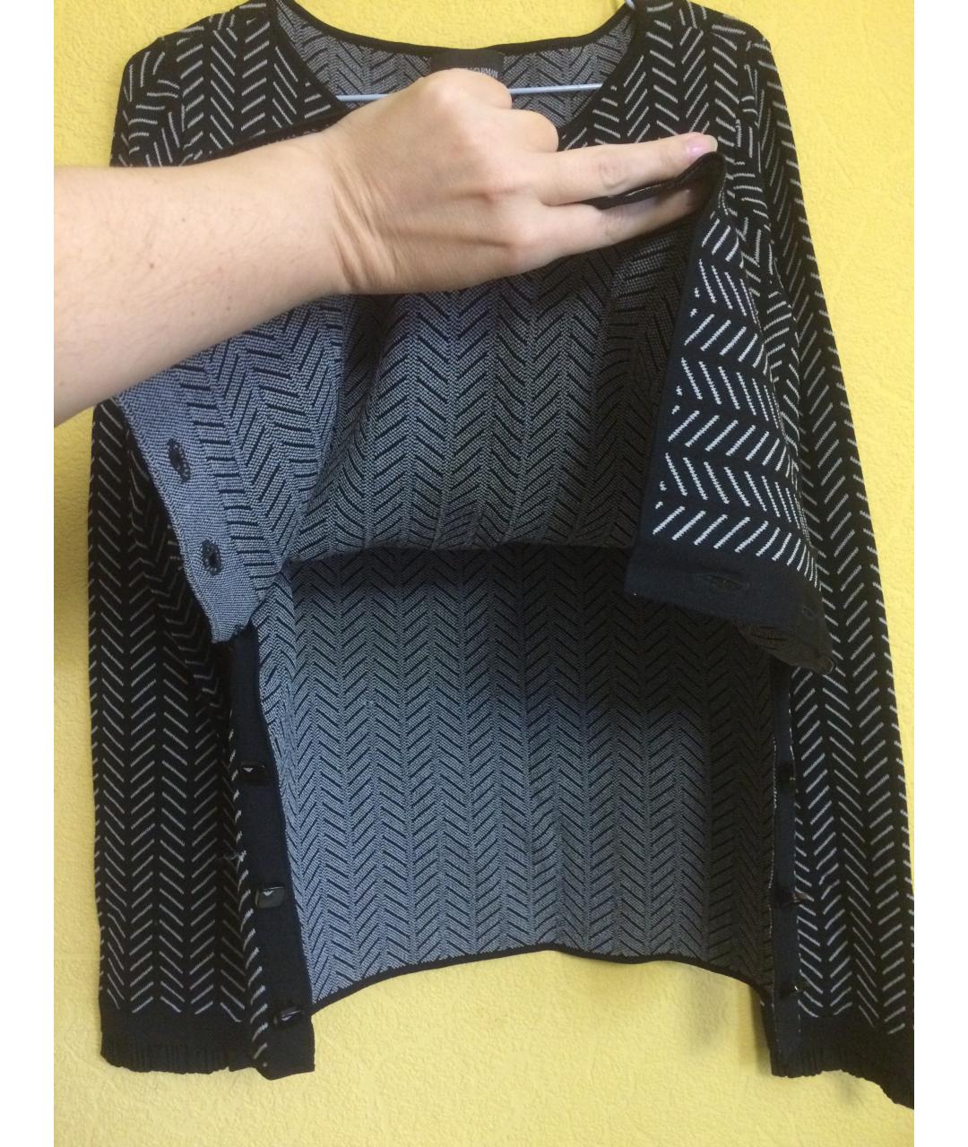 EMPORIO ARMANI Черный вискозный джемпер / свитер, фото 9