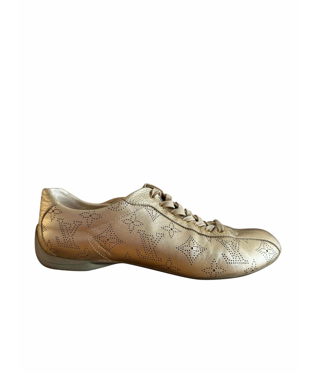 LOUIS VUITTON PRE-OWNED Золотые кожаные кроссовки, фото 1