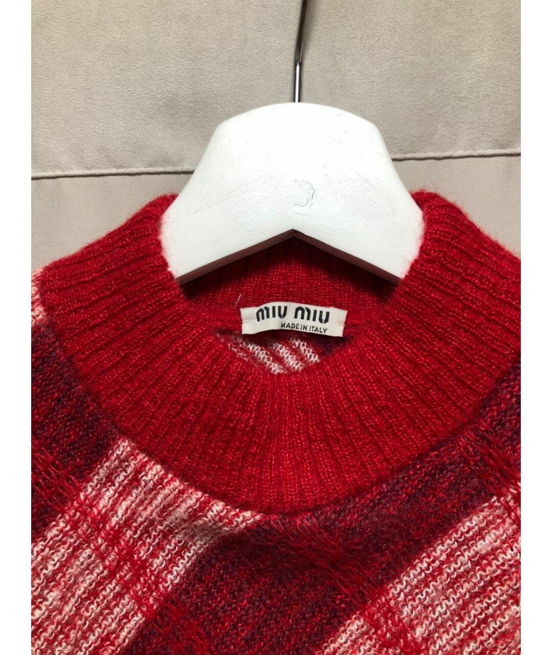 MIU MIU Красный шерстяной джемпер / свитер, фото 3