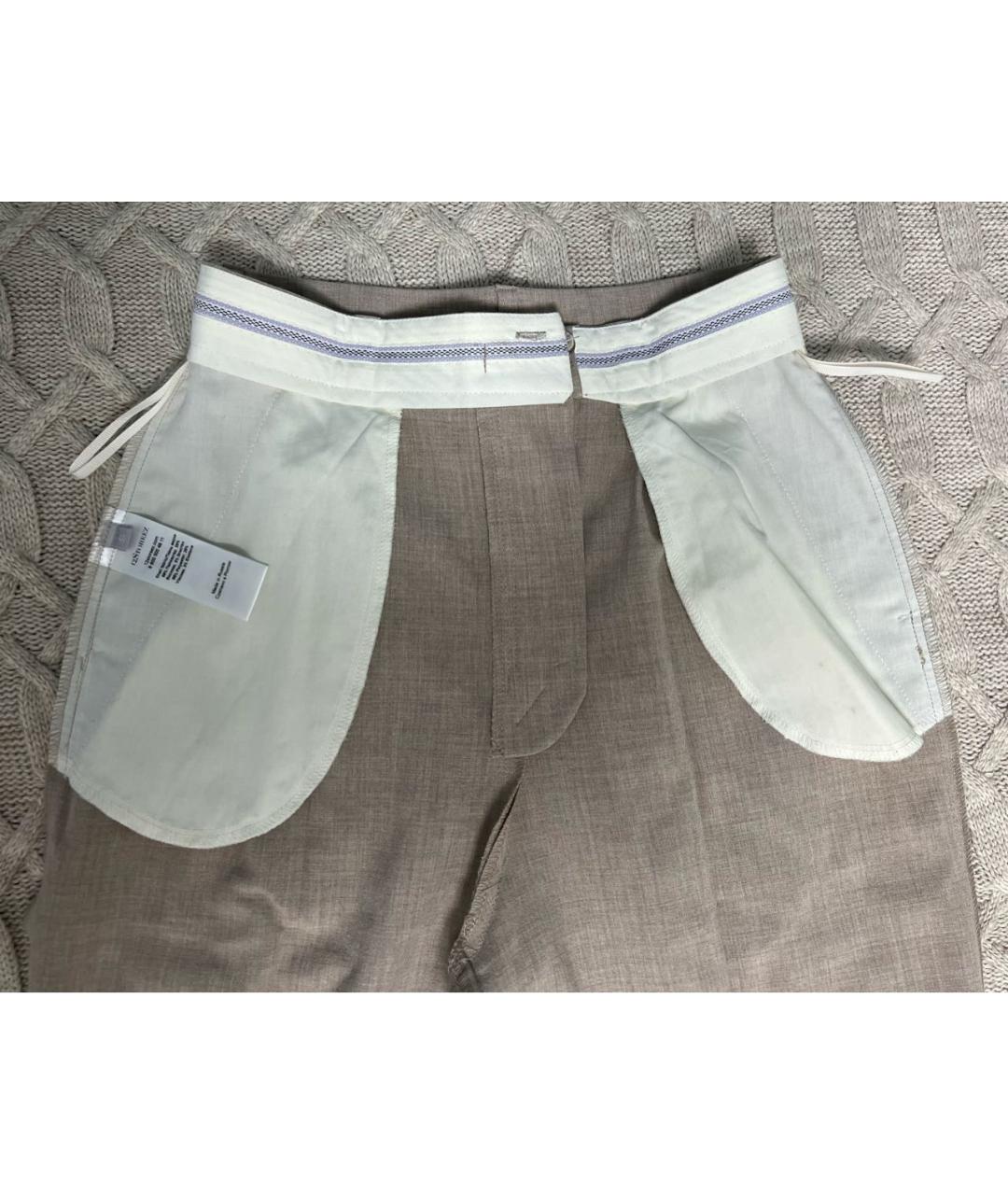12 STOREEZ Бежевые полиэстеровые прямые брюки, фото 3