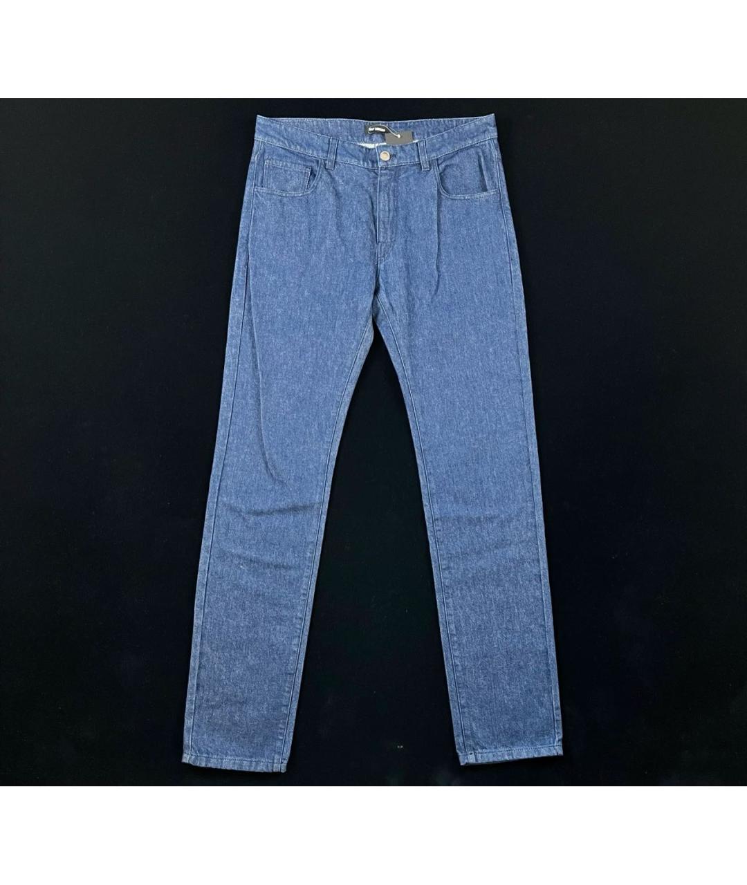 RAF SIMONS Темно-синие хлопковые прямые джинсы, фото 6