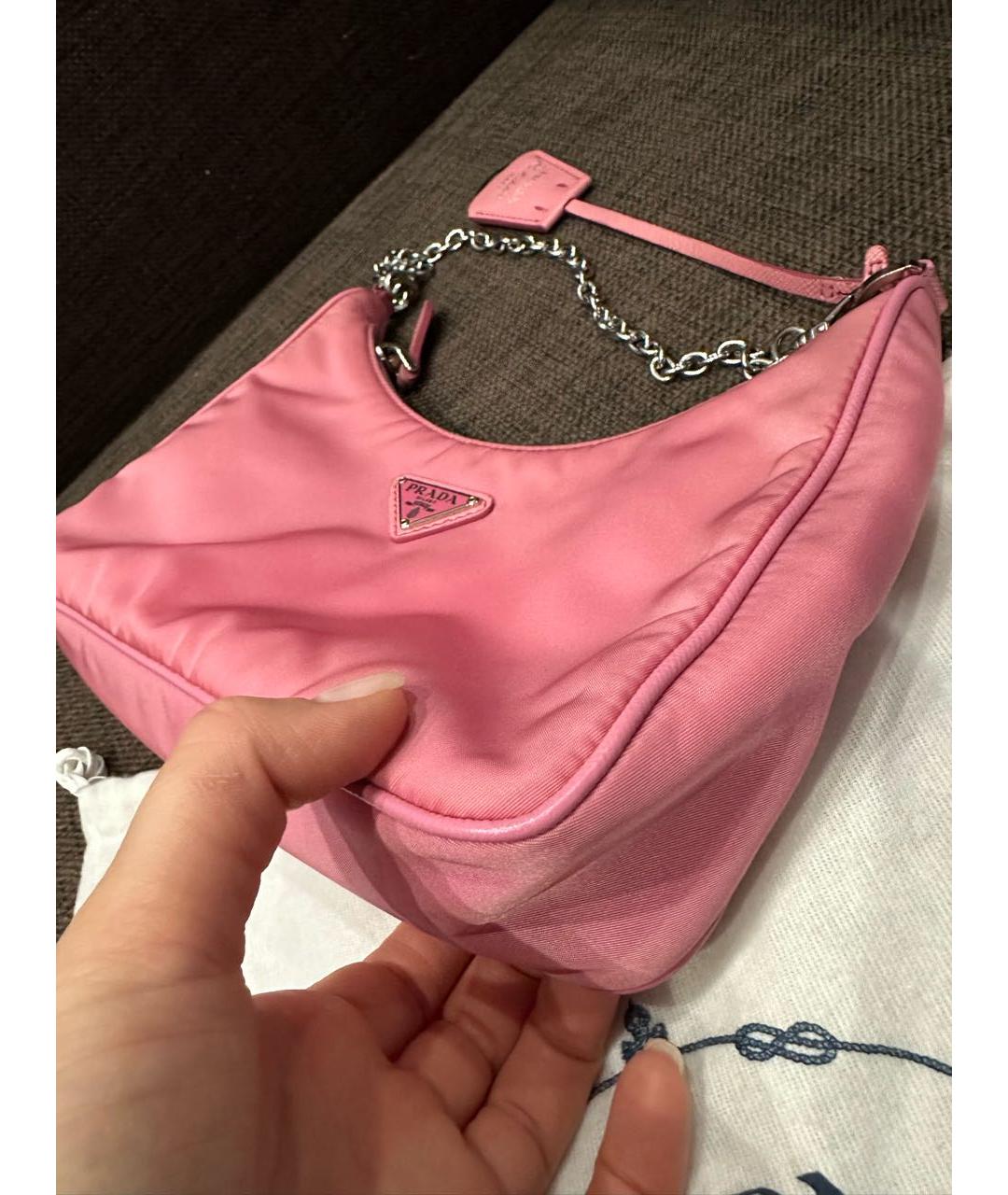 PRADA Розовая сумка через плечо, фото 6