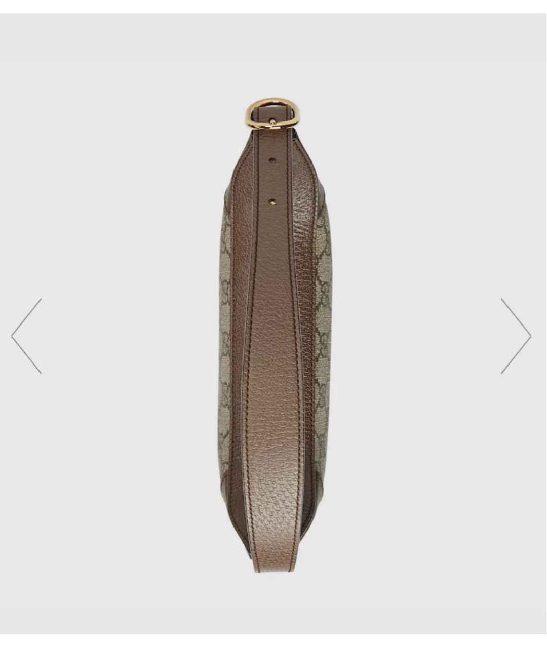 GUCCI Коричневая кожаная сумка с короткими ручками, фото 6