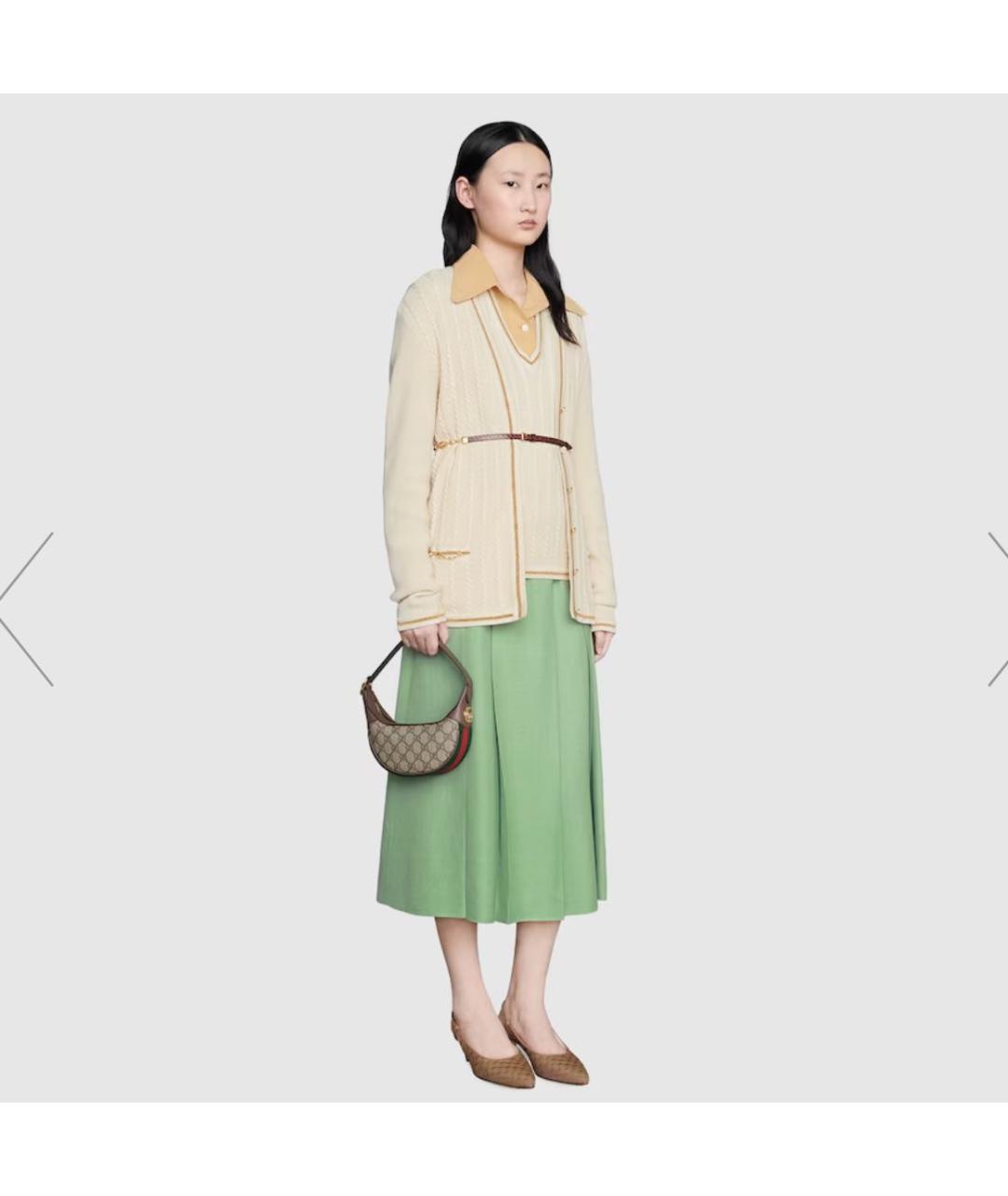 GUCCI Коричневая кожаная сумка с короткими ручками, фото 8