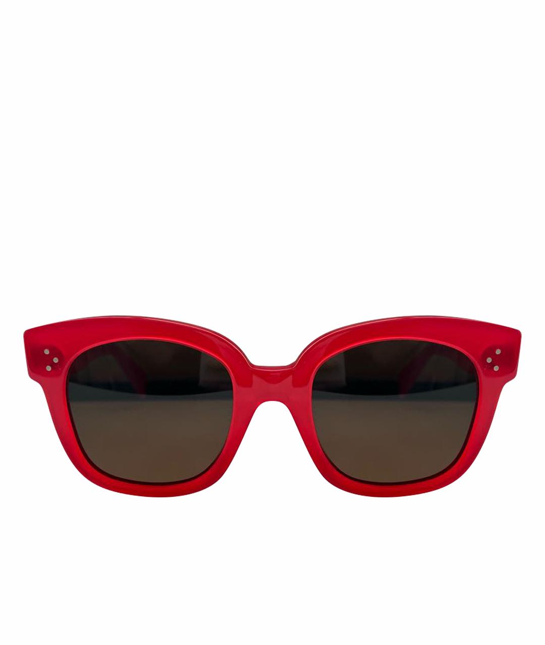 CELINE PRE-OWNED Красные пластиковые солнцезащитные очки, фото 1