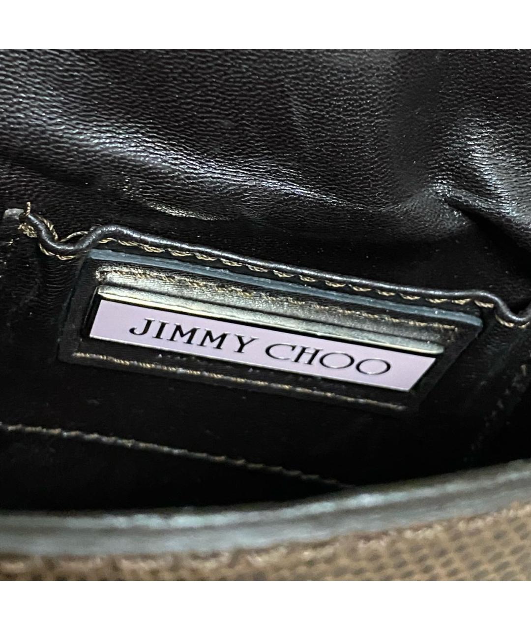 JIMMY CHOO Коричневая кожаная сумка через плечо, фото 6