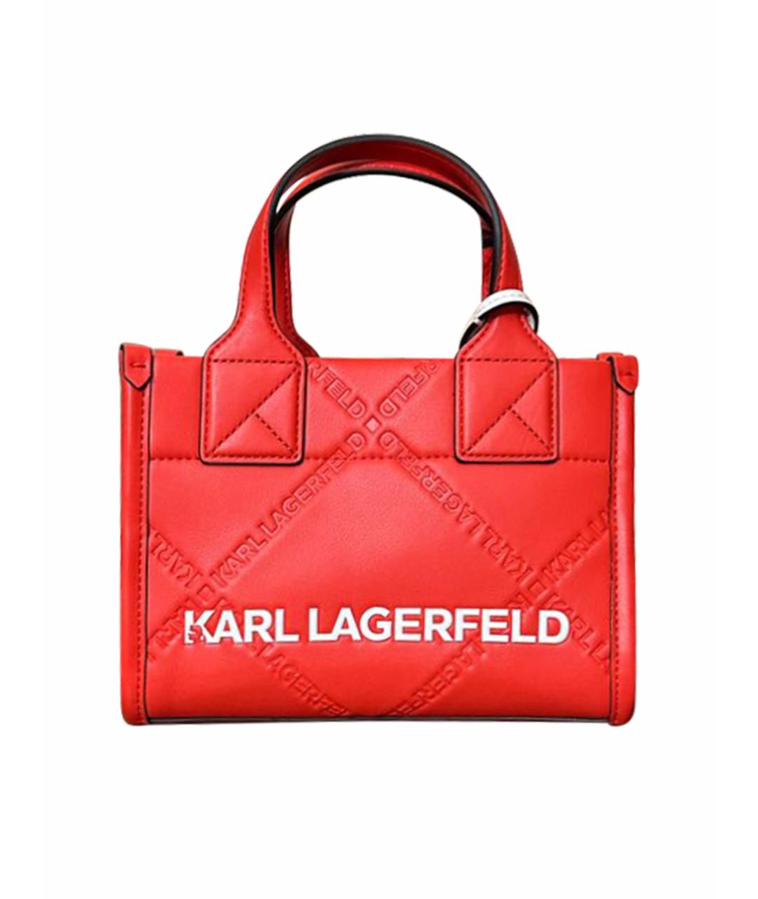 KARL LAGERFELD Красная сумка тоут из искусственной кожи, фото 1