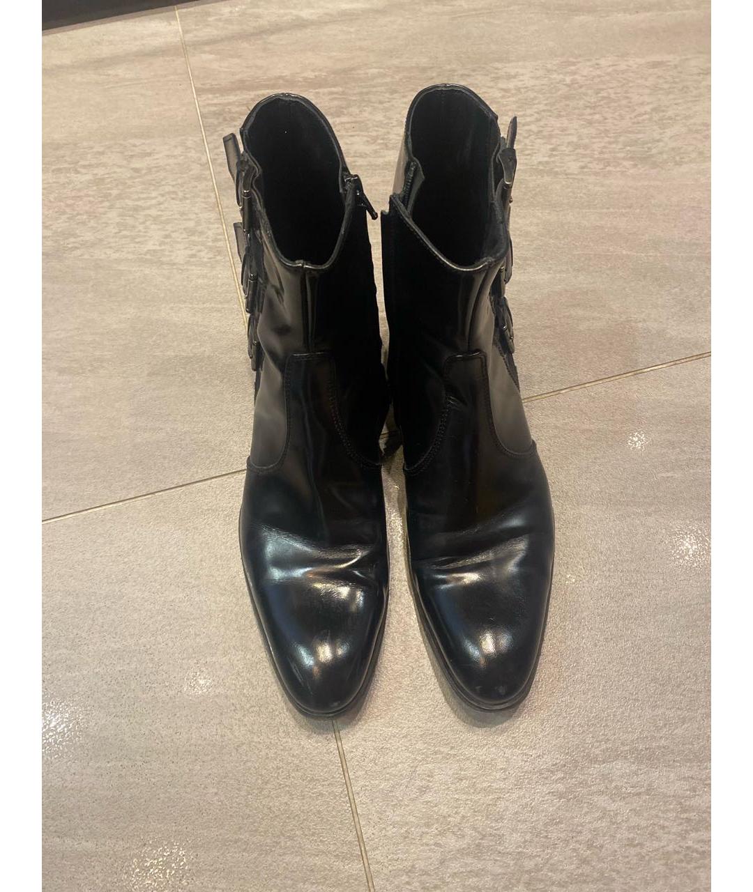 JOHN RICHMOND Черные ботинки из лакированной кожи, фото 2