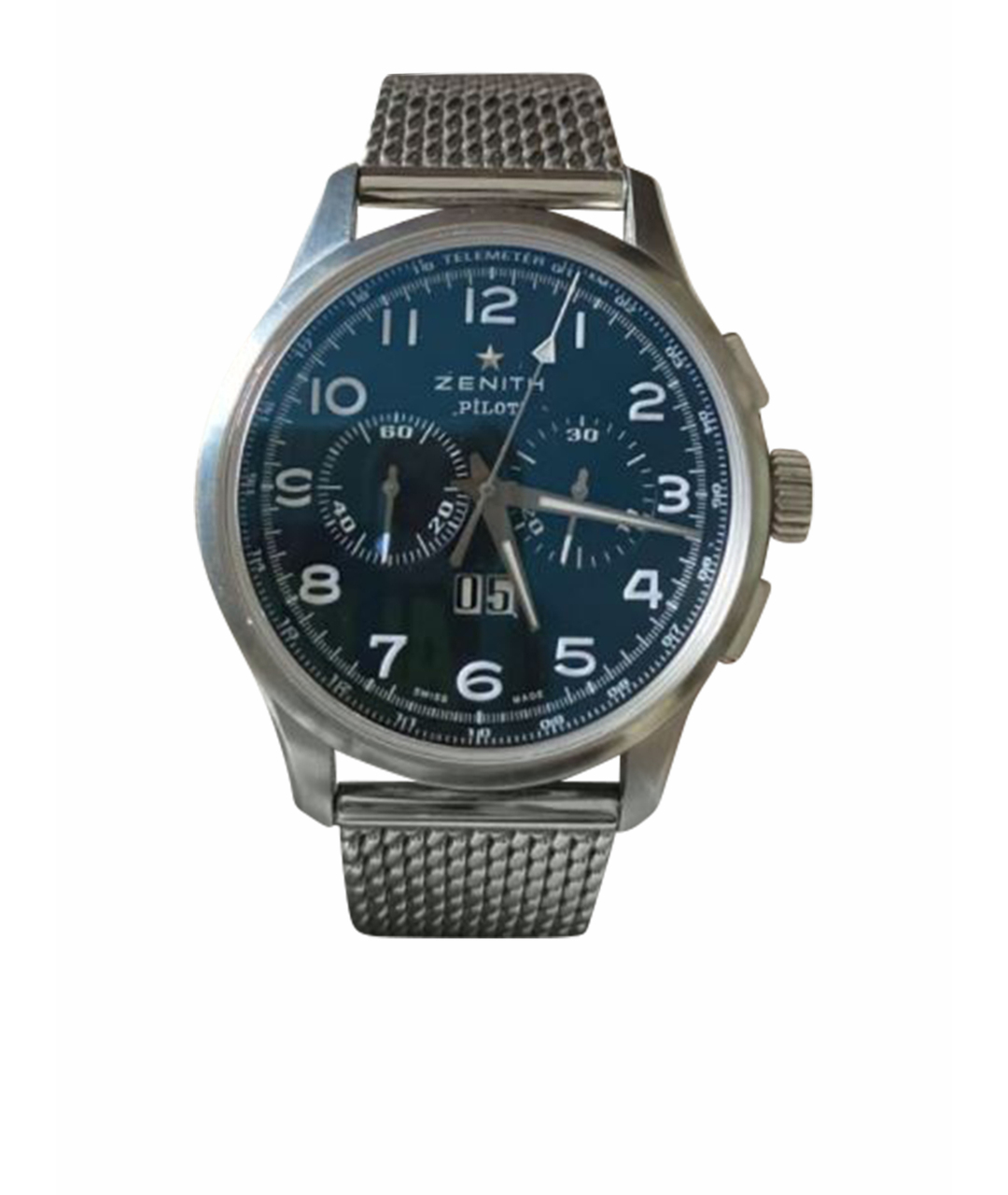 Zenith Reserve De Marche Class Elite Серебряные стальные часы, фото 1