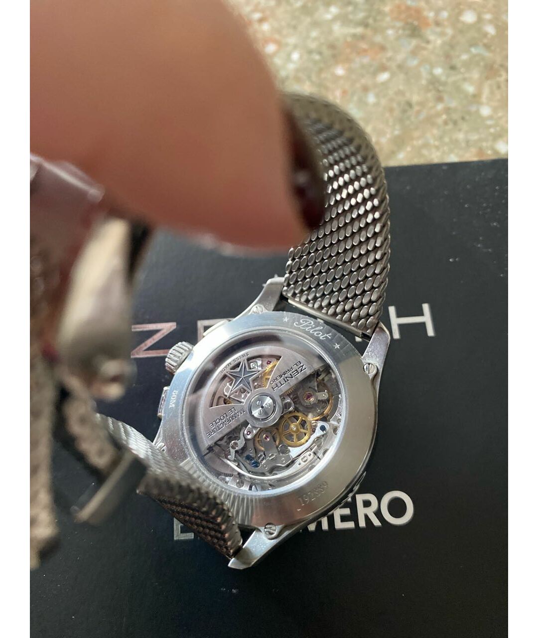 Zenith Reserve De Marche Class Elite Серебряные стальные часы, фото 7