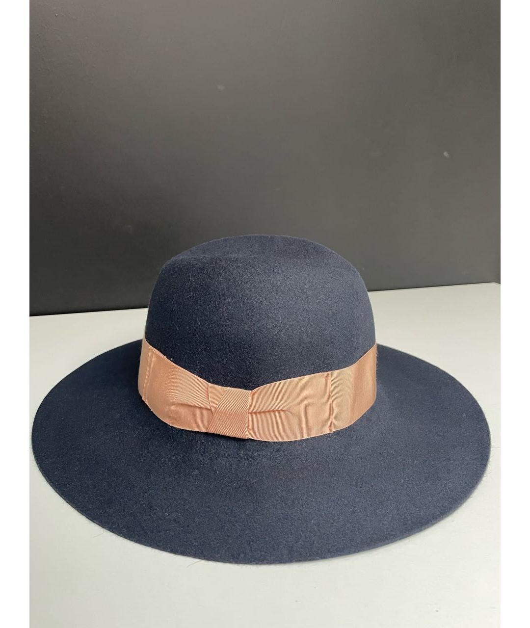 BORSALINO Темно-синяя шерстяная шляпа, фото 5