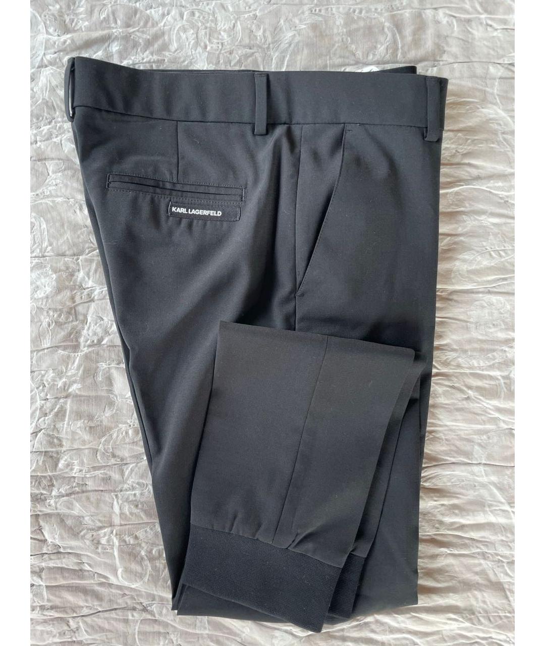 KARL LAGERFELD KIDS Черные шерстяные брюки и шорты, фото 2