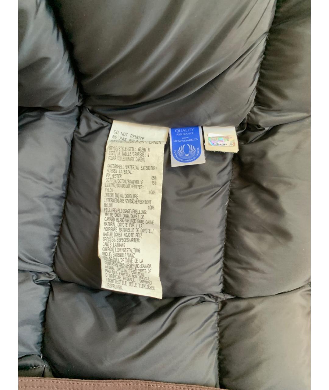 CANADA GOOSE Коричневый пуховик, фото 8