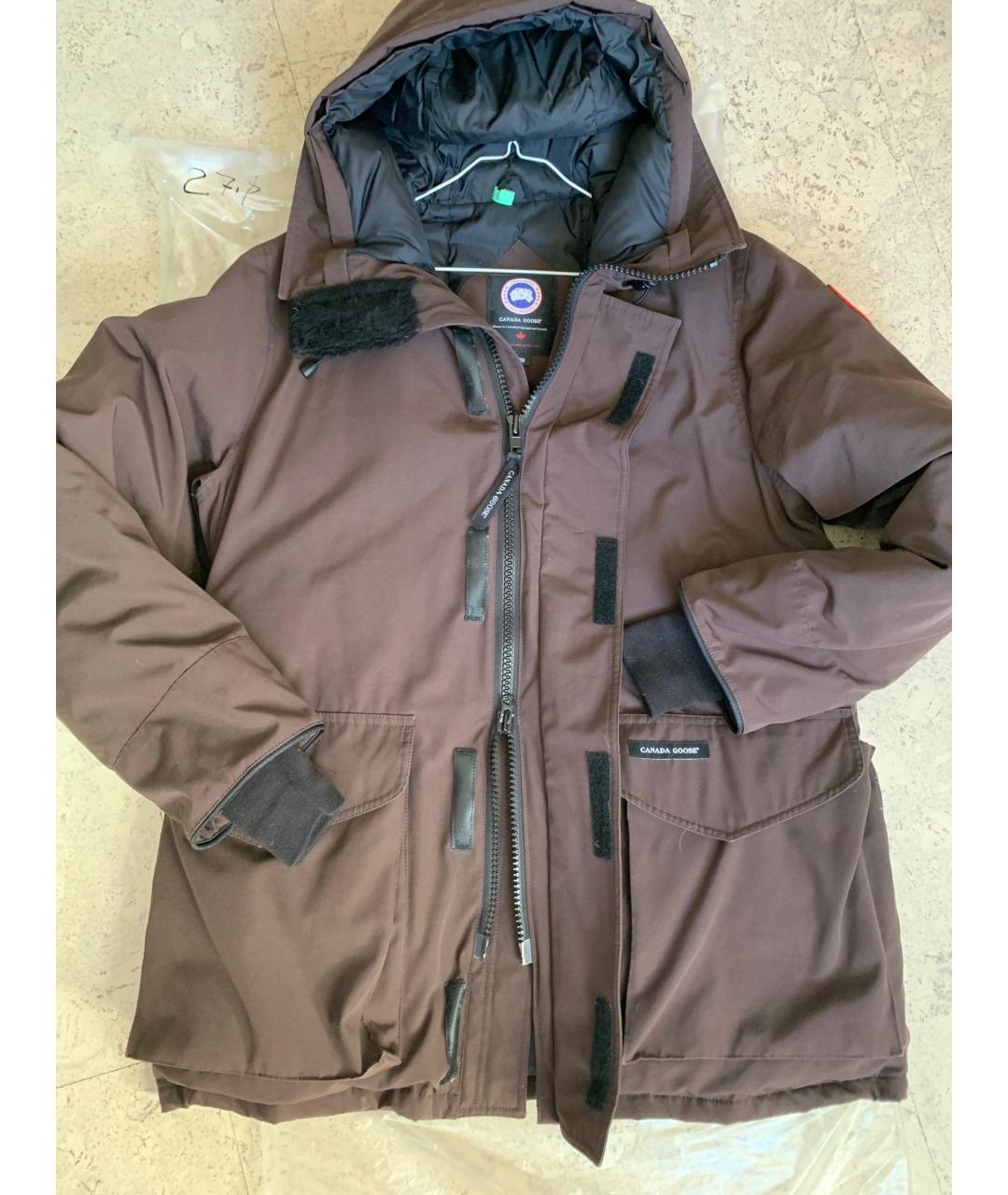 CANADA GOOSE Коричневый пуховик, фото 7