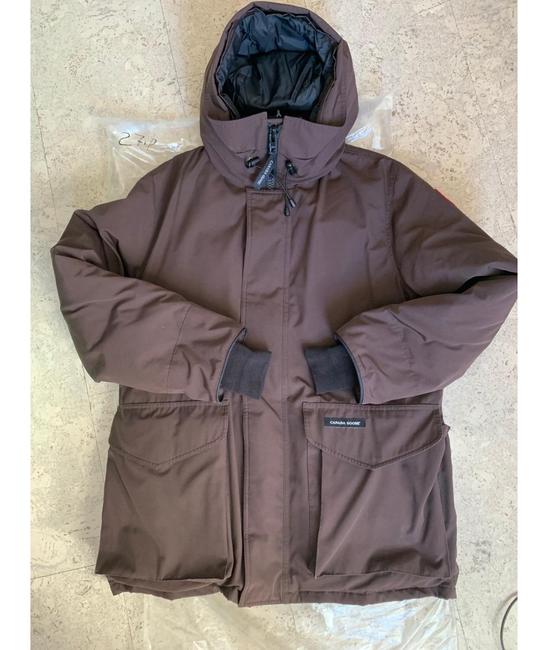CANADA GOOSE Коричневый пуховик, фото 9