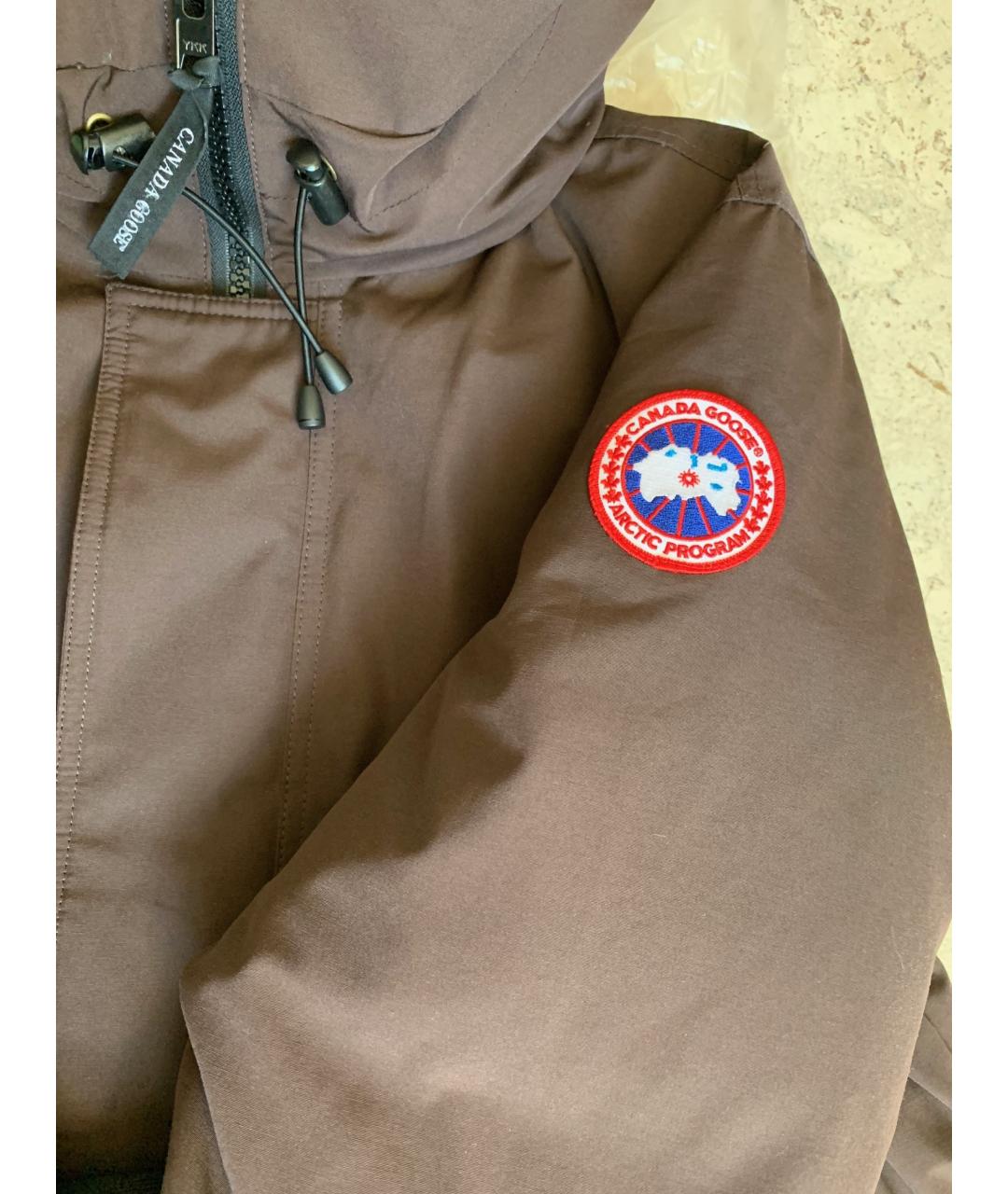 CANADA GOOSE Коричневый пуховик, фото 6