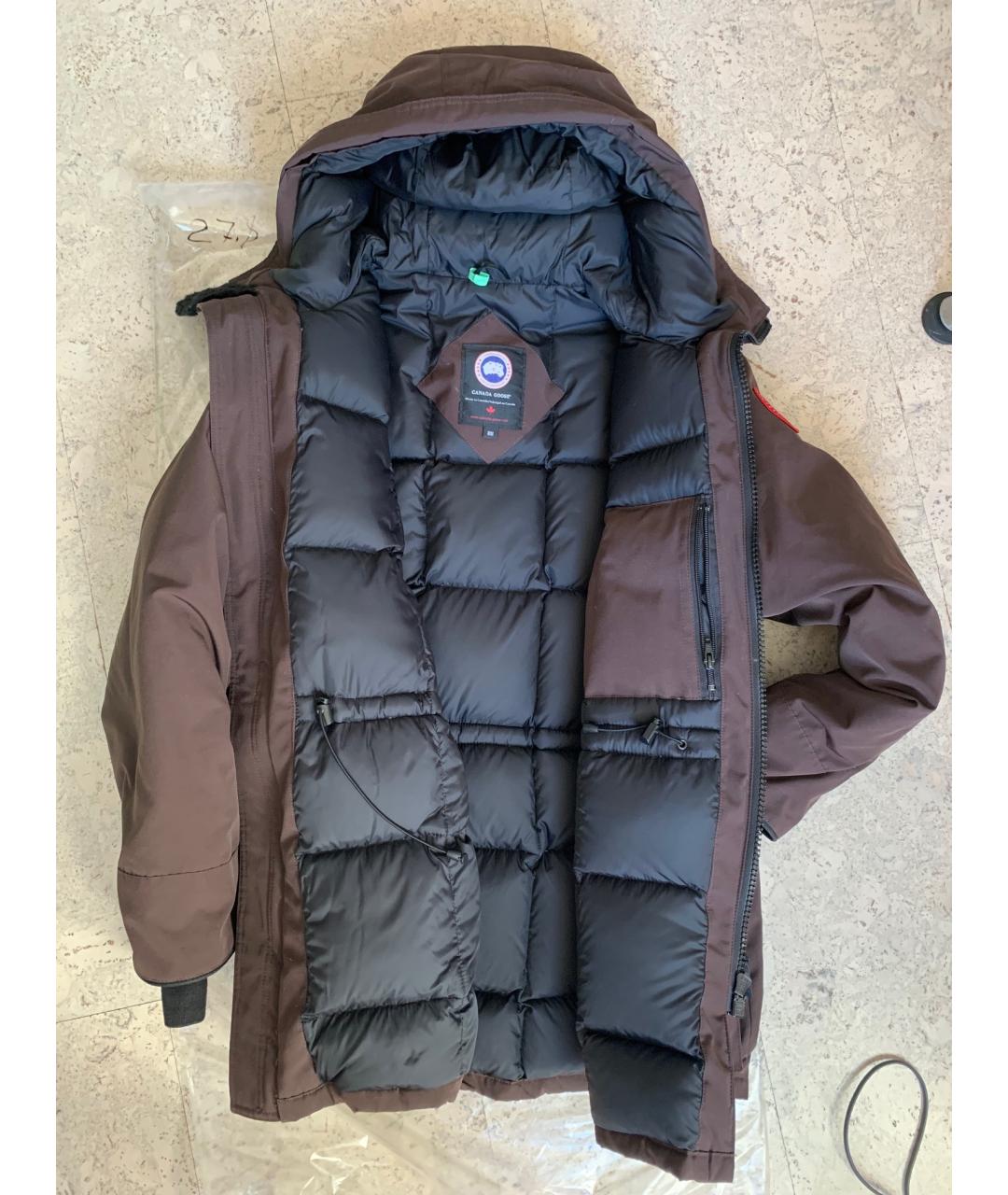 CANADA GOOSE Коричневый пуховик, фото 3
