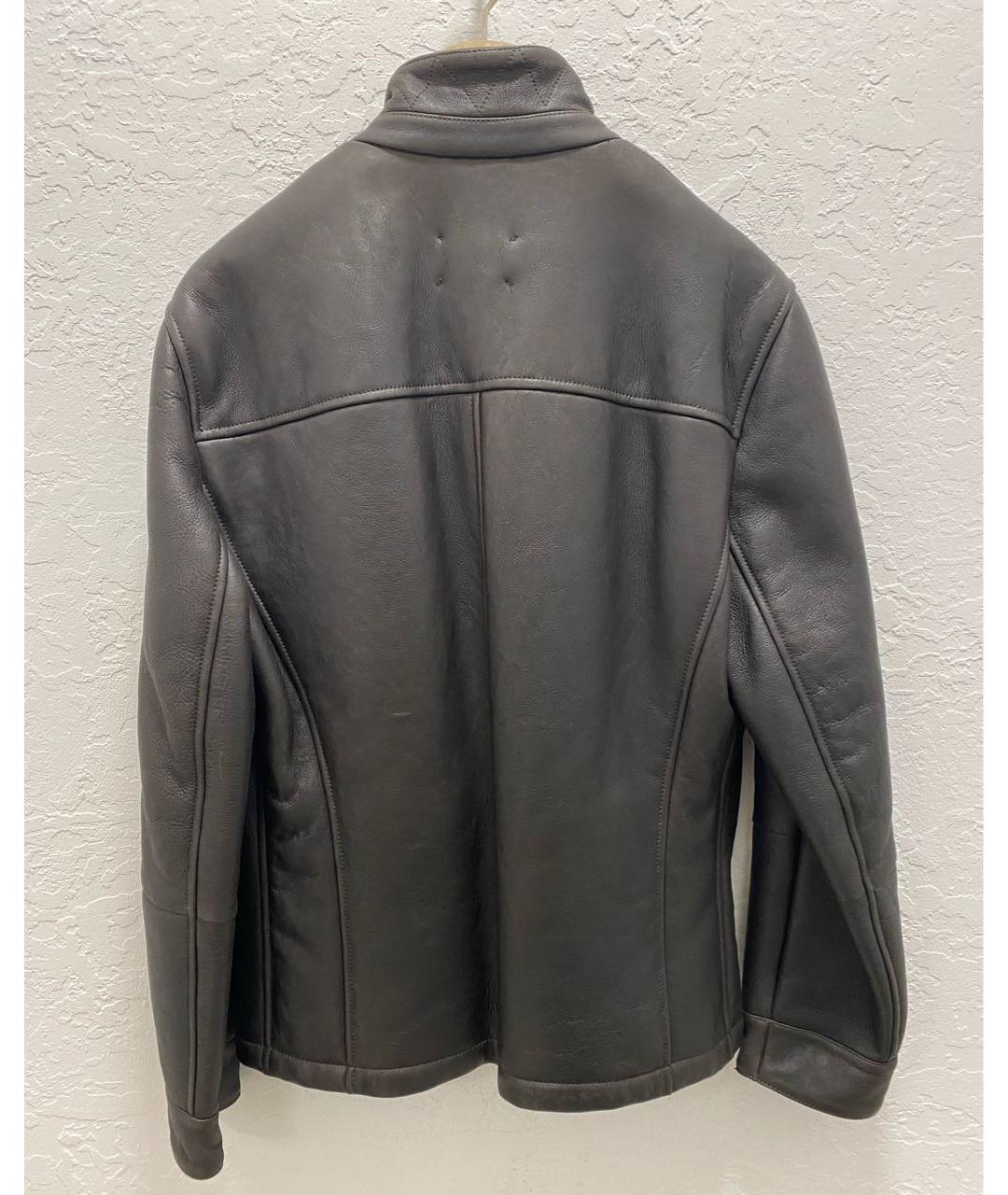 BRUNELLO CUCINELLI Коричневая кожаная дубленка/шуба, фото 2