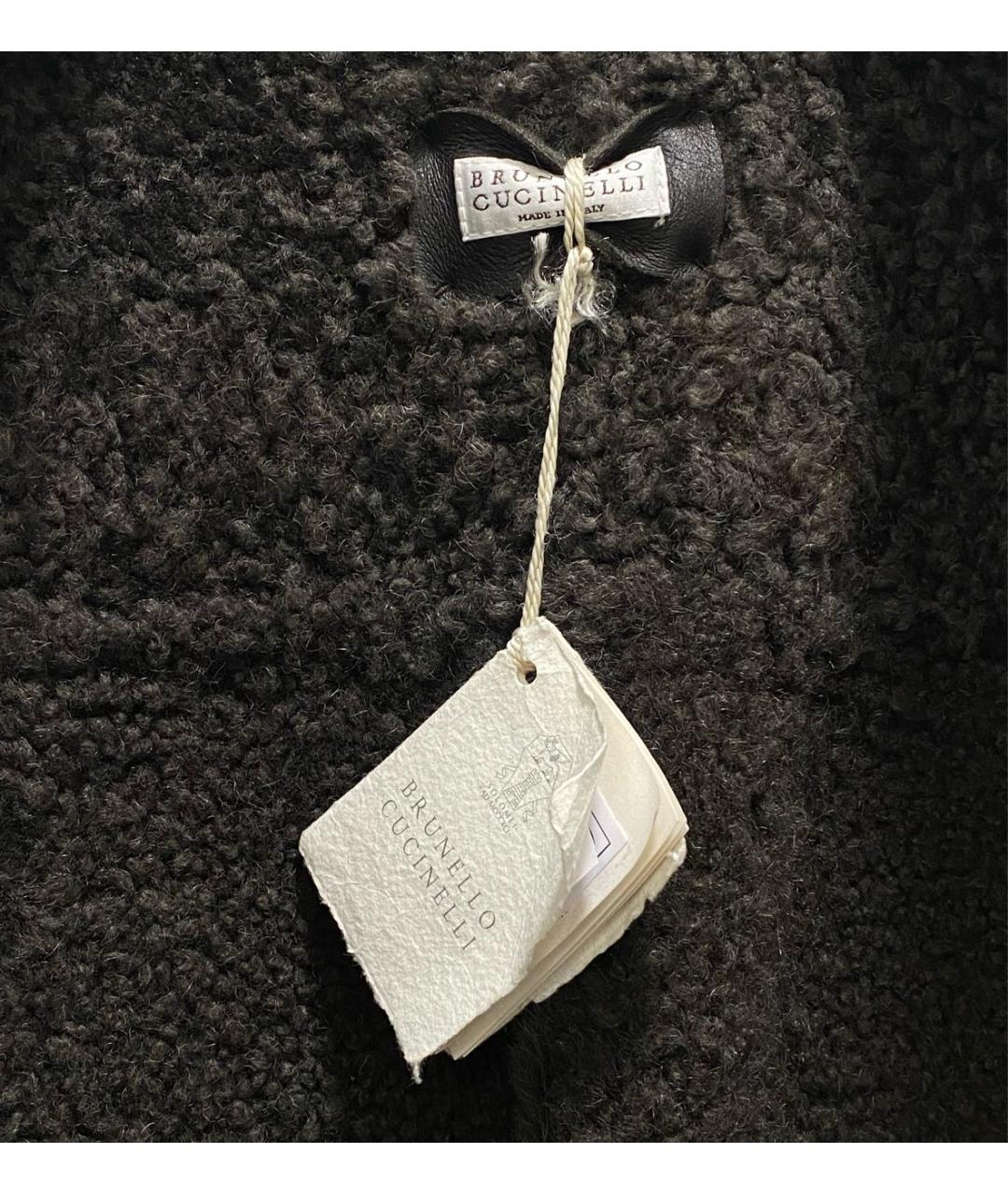 BRUNELLO CUCINELLI Коричневая кожаная дубленка/шуба, фото 3