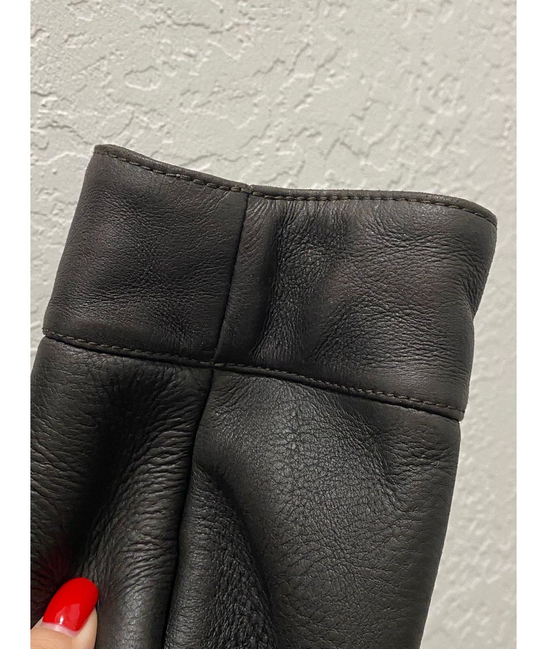 BRUNELLO CUCINELLI Коричневая кожаная дубленка/шуба, фото 6