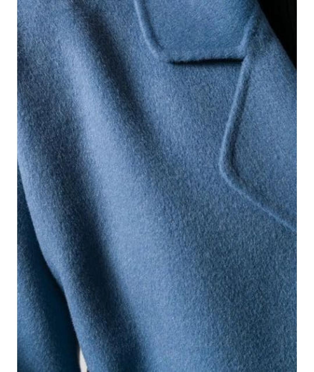 ESSENTIEL ANTWERP Синее шерстяное пальто, фото 7