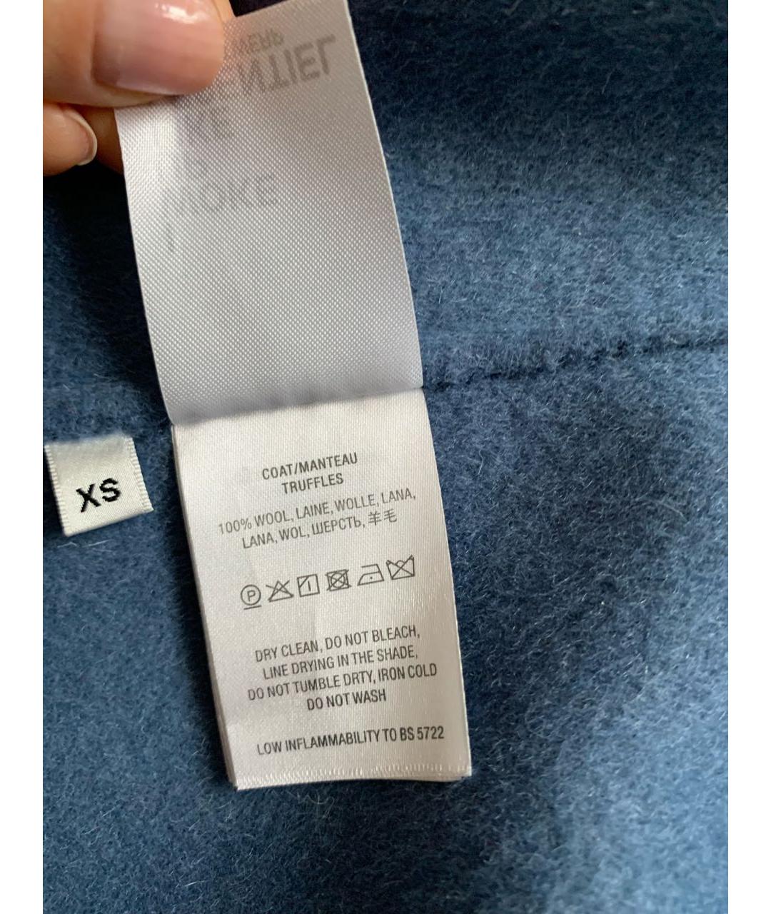 ESSENTIEL ANTWERP Синее шерстяное пальто, фото 5