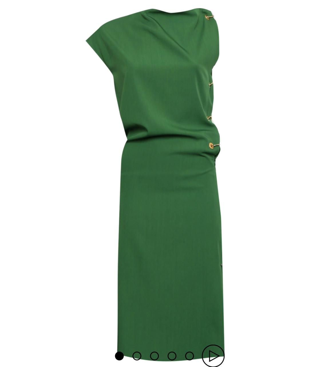 SPORTMAX Зеленые шерстяное платье, фото 9