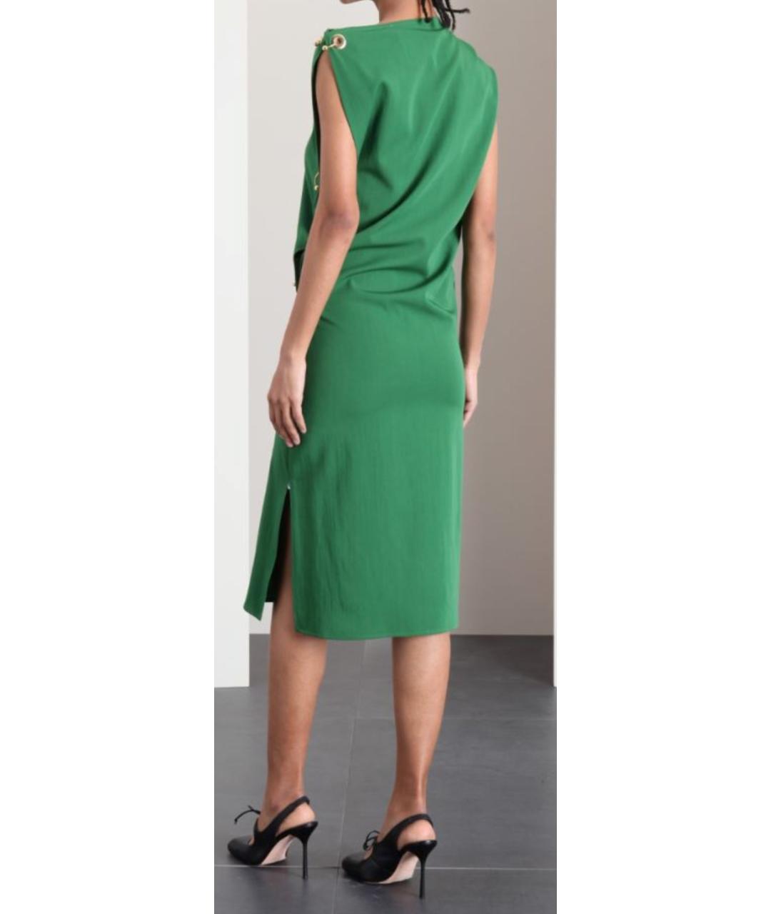 SPORTMAX Зеленые шерстяное платье, фото 2