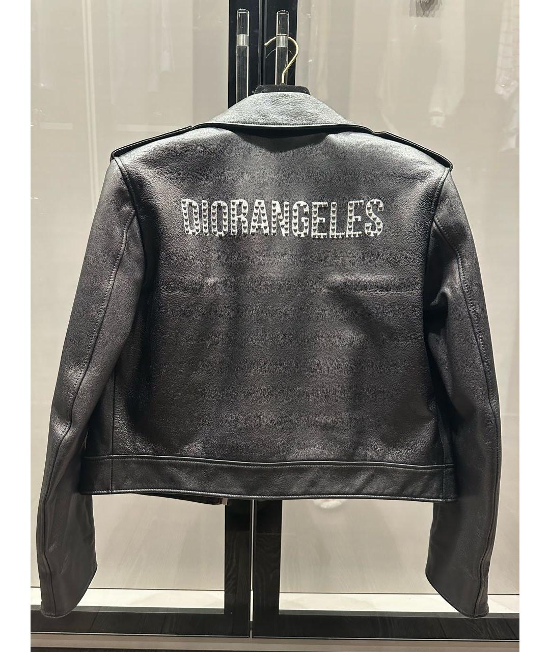 CHRISTIAN DIOR Черная кожаная куртка, фото 2