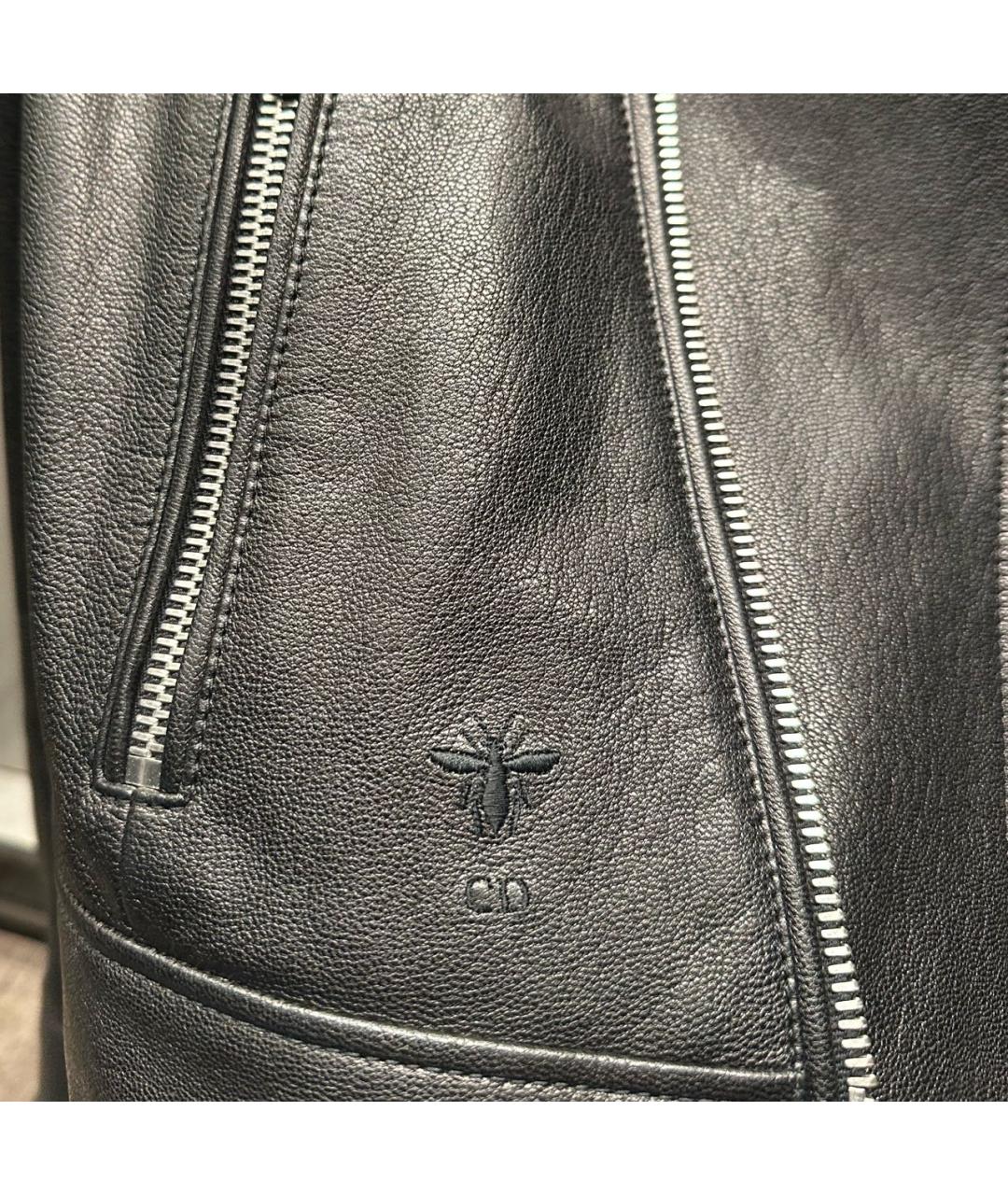 CHRISTIAN DIOR Черная кожаная куртка, фото 5
