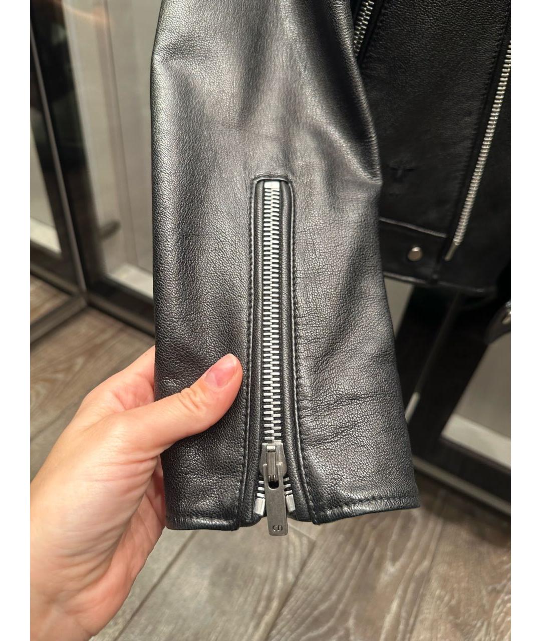 CHRISTIAN DIOR Черная кожаная куртка, фото 4
