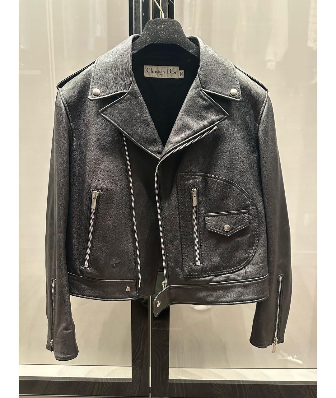 CHRISTIAN DIOR Черная кожаная куртка, фото 7