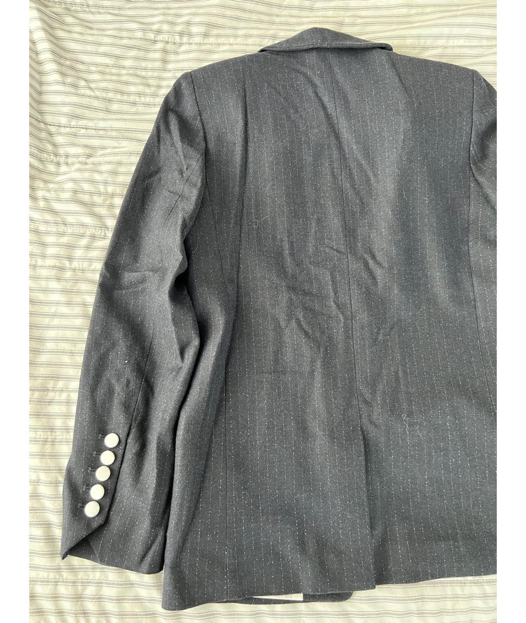 ZADIG & VOLTAIRE Темно-синий шерстяной жакет/пиджак, фото 6