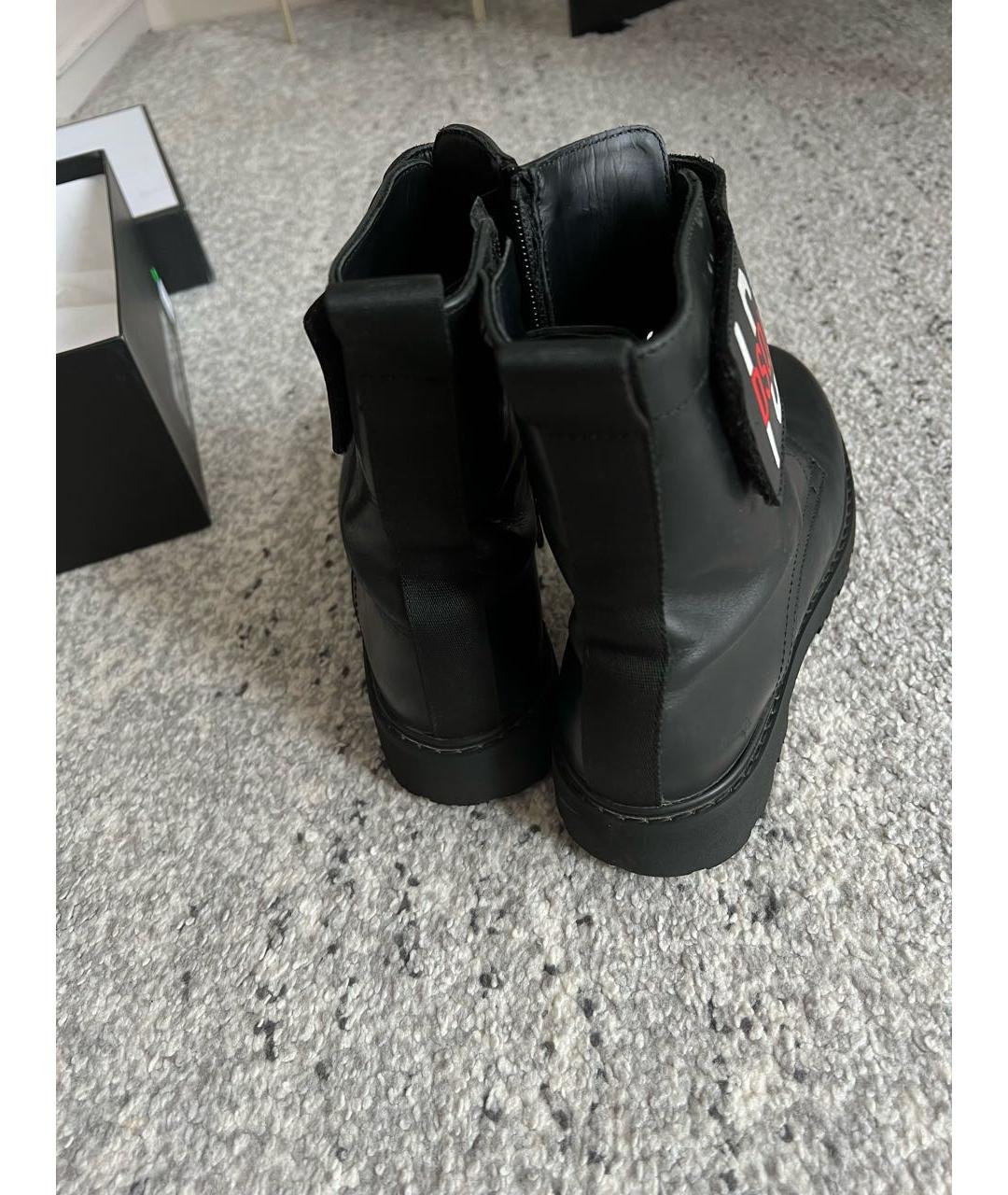 DSQUARED2 Черные кожаные ботинки, фото 3