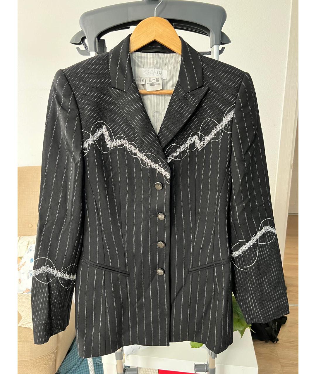 ESCADA Черный шерстяной костюм с юбками, фото 7