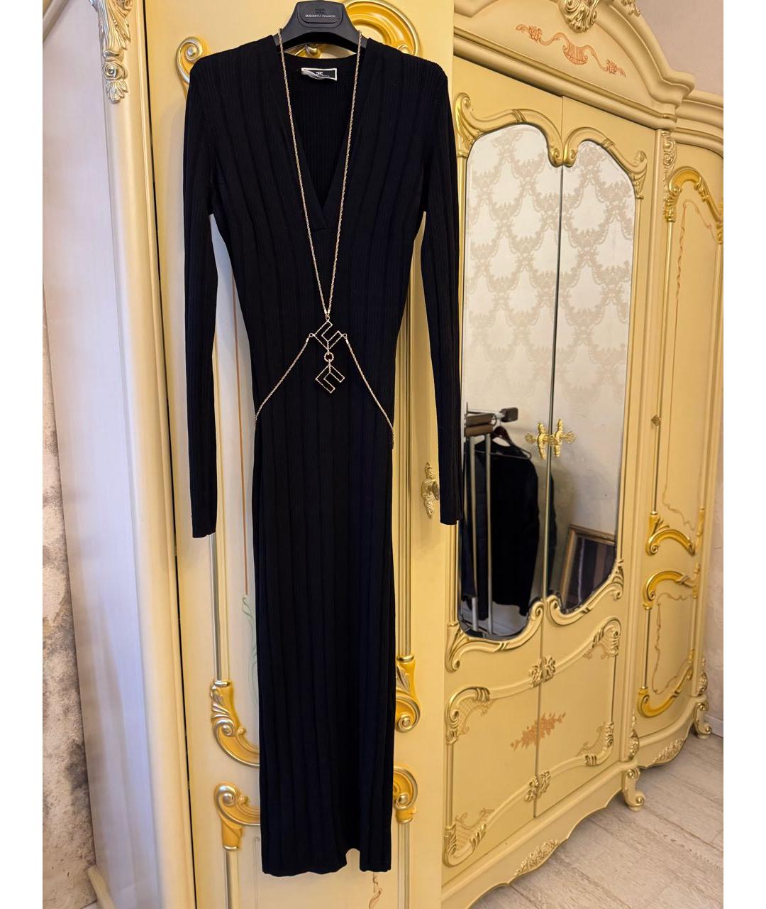 ELISABETTA FRANCHI Черное платье, фото 8