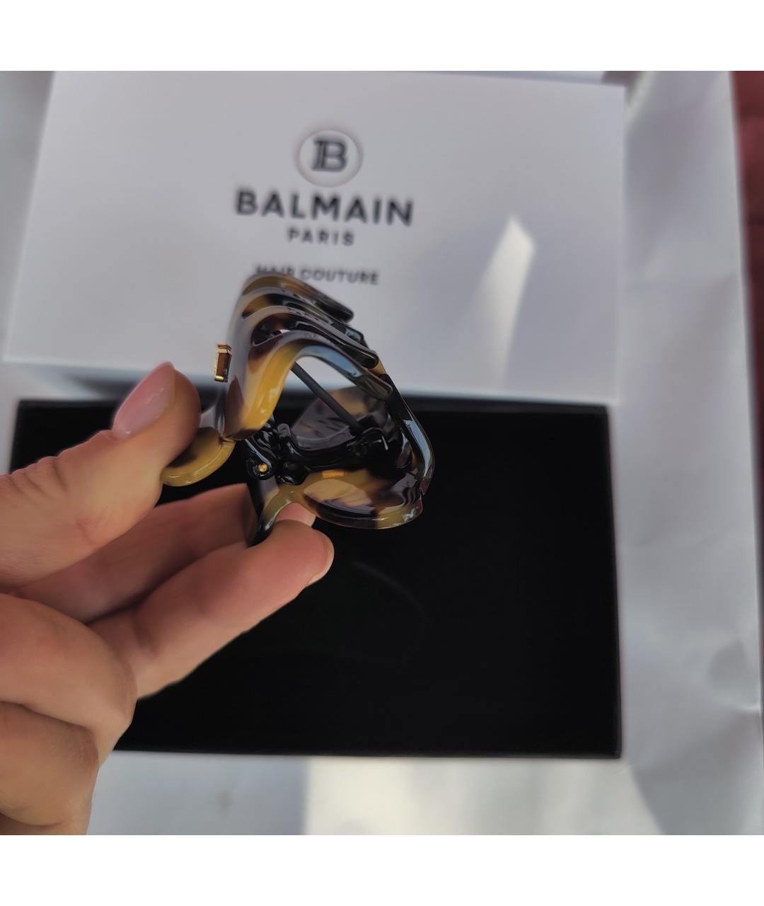 BALMAIN Коричневая заколка, фото 2